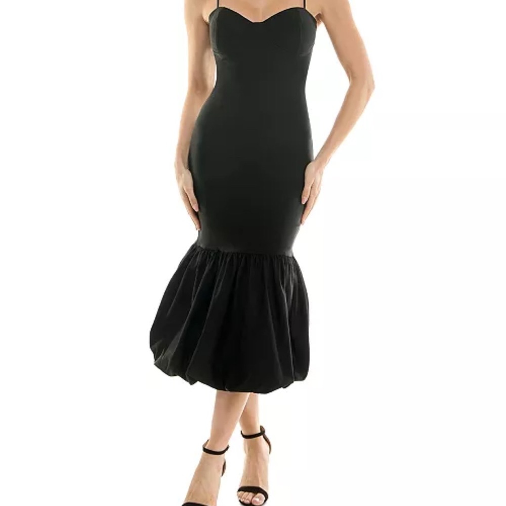 Elegant Black Strapless Dress